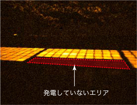 写真：発電していないエリア